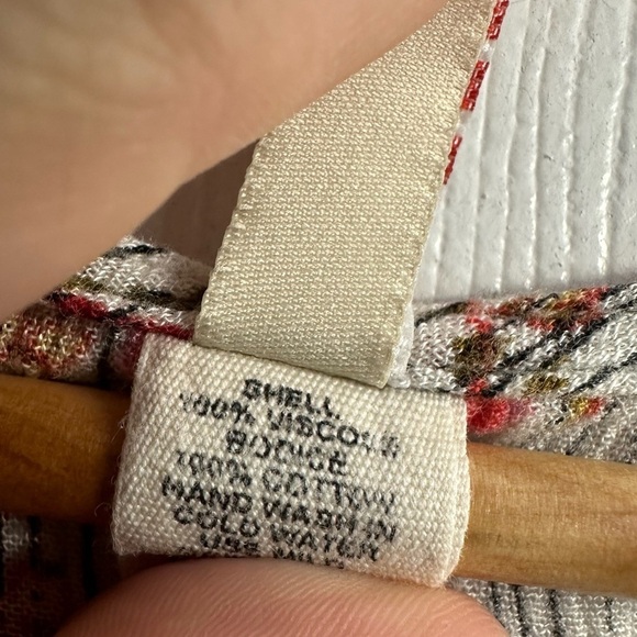 Raga Anthropologie Blouse Floral Boho Tassels Flowy Hippie Oversized Size Medium - Picture 7 of 8